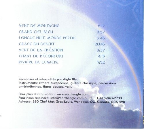 CD Sons du ciel - Aigle Bleu - Verso