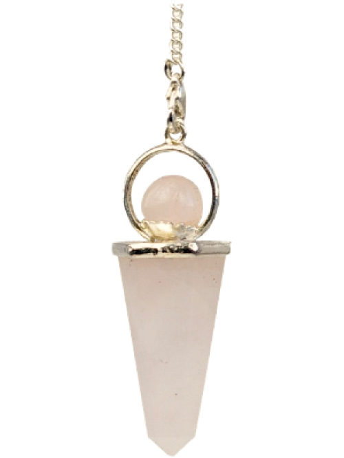 Pendule Déesse en Quartz Rose