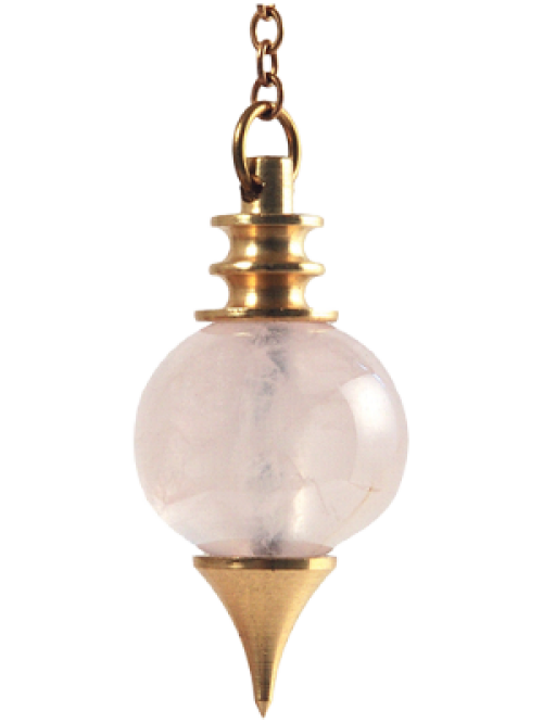 Pendule Sphéroton ou Séphoroton en Quartz Rose