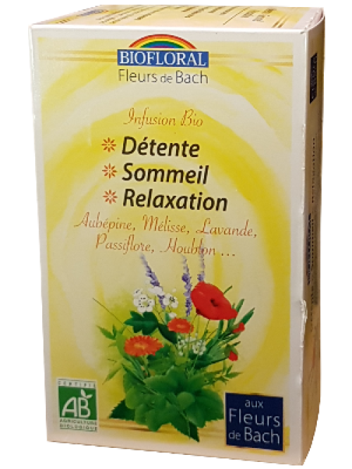 Infusion Bio aux Fleurs de Bach - Détente, sommeil, Relaxation