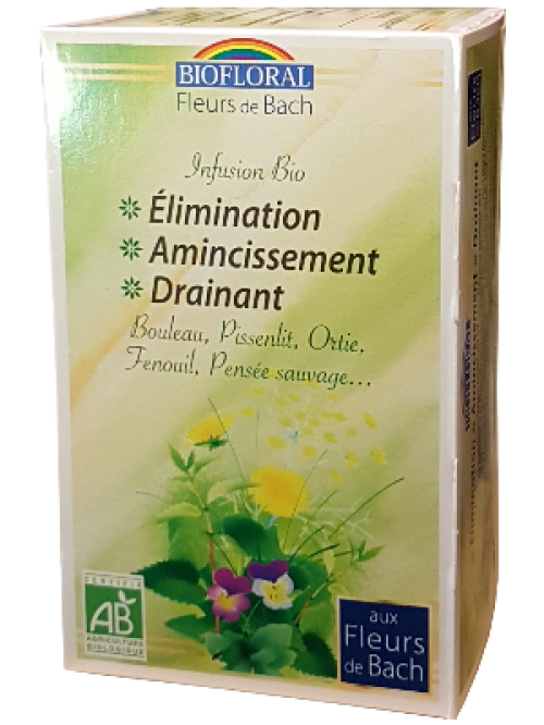 Infusion Bio aux Fleurs de Bach - Élimination - Amincissement - Drainage