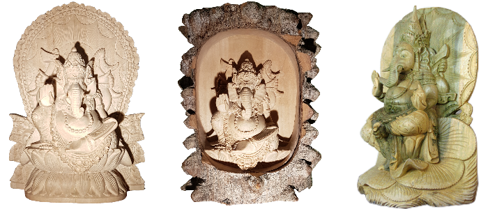 Bandeau Ganesh en bois