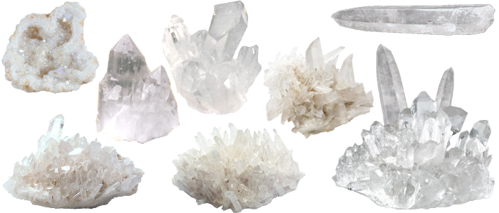 Bandeau-Mineraux-04 Bandeau Cristal de Roche druze, amas, pointes