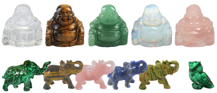 Bandeau-Mineraux-15 Bandeau Bouddha et éléphant en pierre et cristal