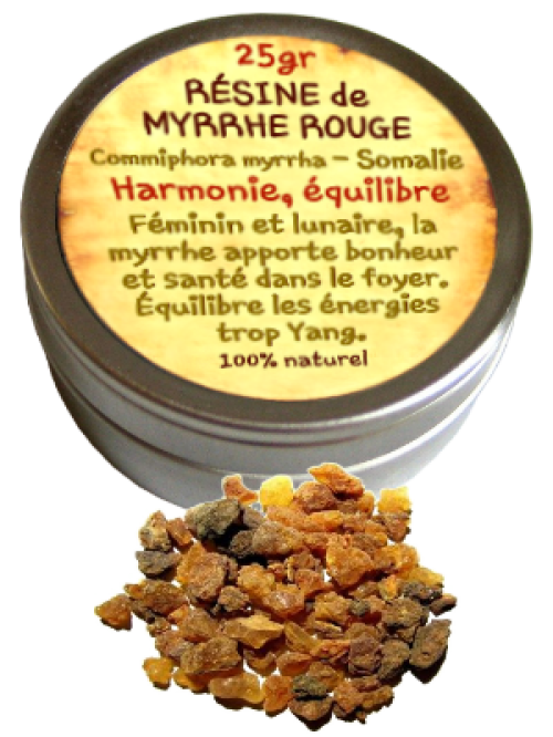 Encens résine de Myrrhe rouge - Bt de 25 gr