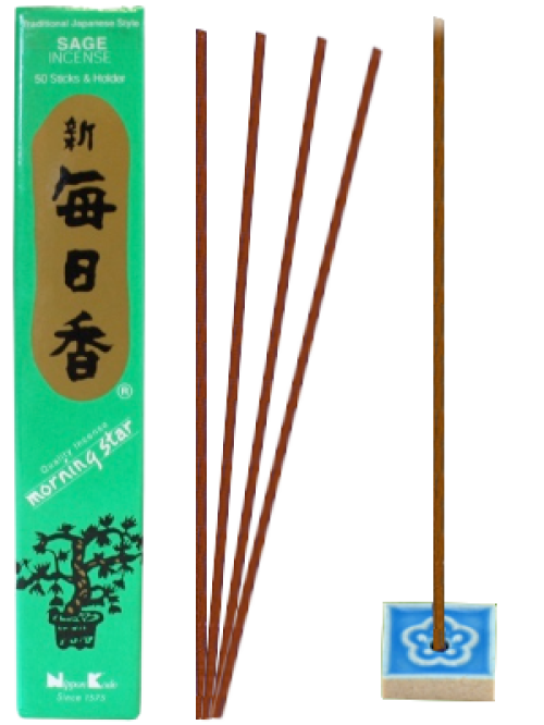 Encens Japonais Morning Star - SAUGE - 50 bâtonnets