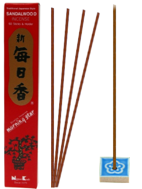 Encens Japonais Morning Star - SANTAL - 50 bâtonnets