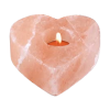 Bougeoir Coeur en Cristal de Sel de l'Himalaya 0.7 à 0.9 kg