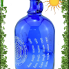 DEVI WATER bouteille d'eau bleu cobalt - Fleur de vie – Image 2