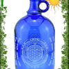 DEVI WATER bouteille d'eau bleu cobalt - Fleur de vie