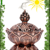 Porte encens métal cuivré Lotus symboles bouddhistes