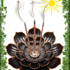 Porte encens Fleur de Lotus métal GM – Image 2