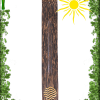 Porte encens en bois gravé symbole "Vague" – Image 2