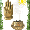 Brûle-encens Mains de Bouddha en bronze – Image 2