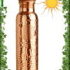Gourde en Cuivre martelé avec Fleur de Vie 900ml