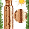 Gourde en Cuivre martelé avec Fleur de Vie 900ml – Image 2